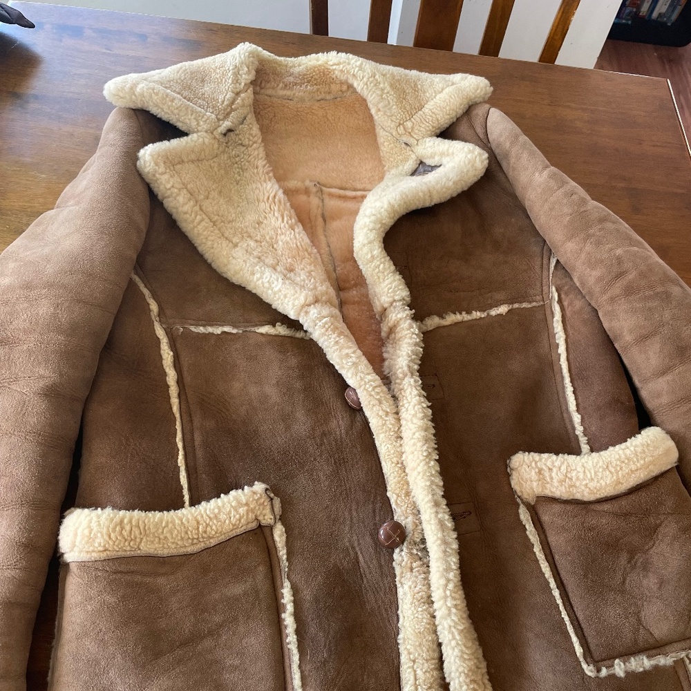 Shearling suede jacket